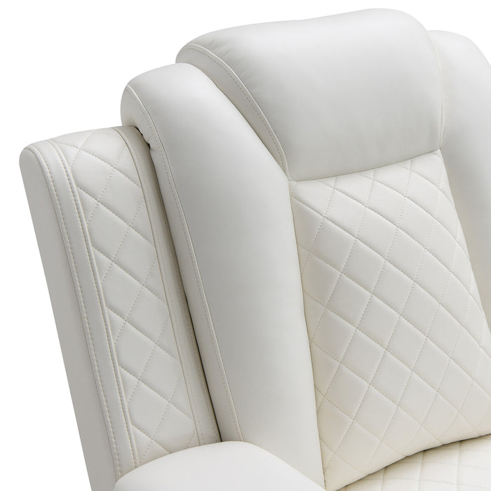 ORION II GLIDER RECLINER W/ PWR FR & HR-WHITE