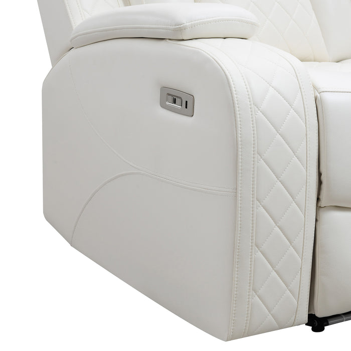ORION II GLIDER RECLINER W/ PWR FR & HR-WHITE