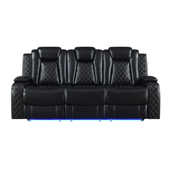 ORION II SOFA W/ PWR FR & HR-BLACK