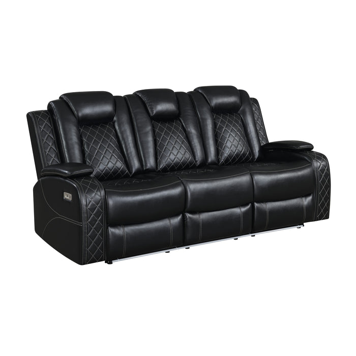 ORION II SOFA W/ PWR FR & HR-BLACK