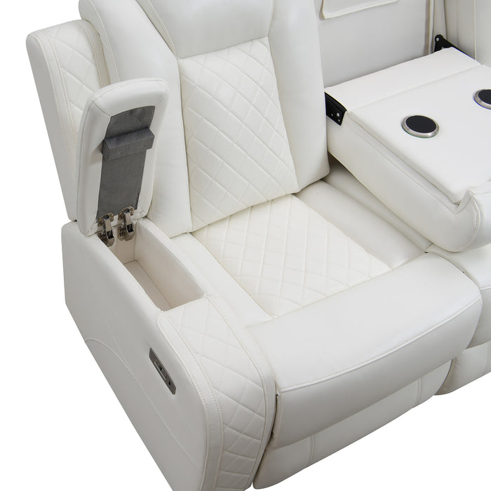 ORION II SOFA  W/ PWR FR & HR-WHITE