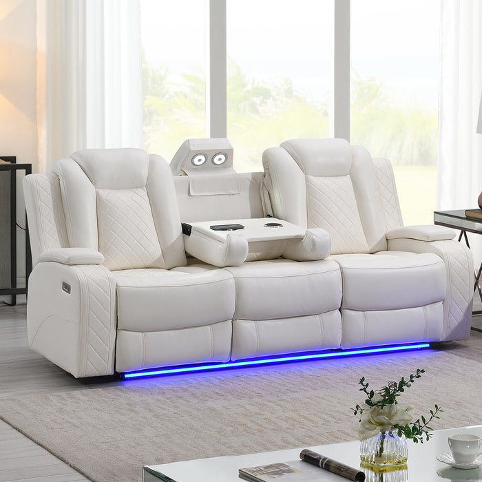 ORION II SOFA  W/ PWR FR & HR-WHITE