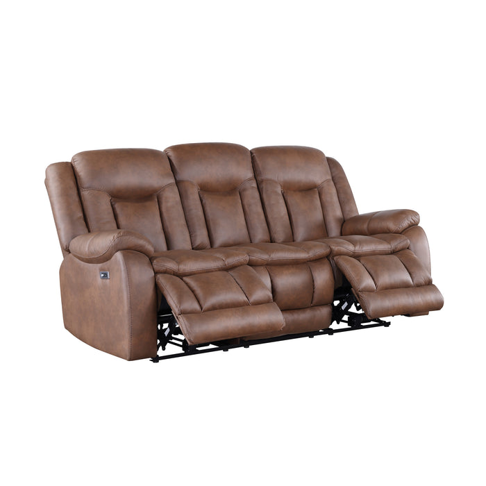 MORELLO  SOFA W/PWR FR- BROWN