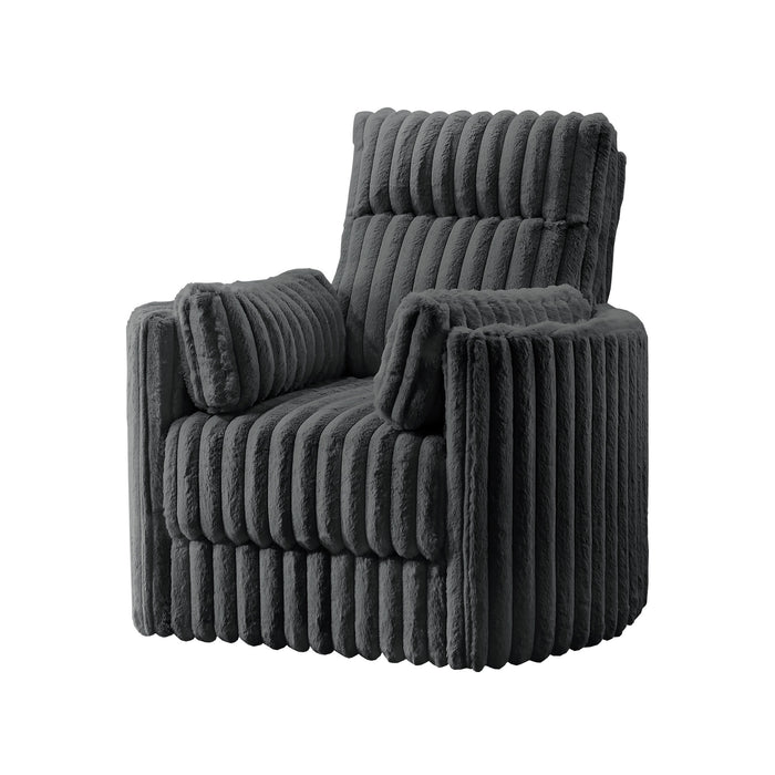 EMBRACE SWIVEL ACCENT CHAIR-CHARCOAL