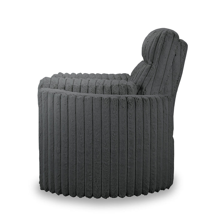 EMBRACE SWIVEL ACCENT CHAIR-CHARCOAL