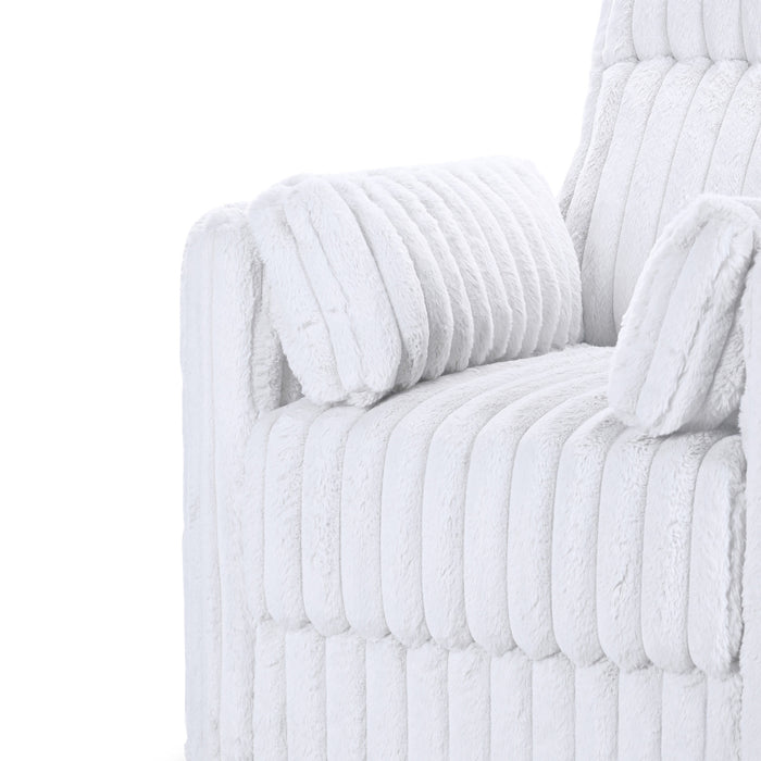 EMBRACE SWIVEL ACCENT CHAIR-WHITE