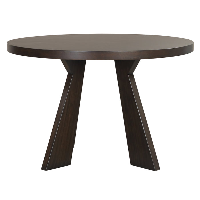 CHESTNUT RIDGE - 47" ROUND TABLE + 4 CHAIRS