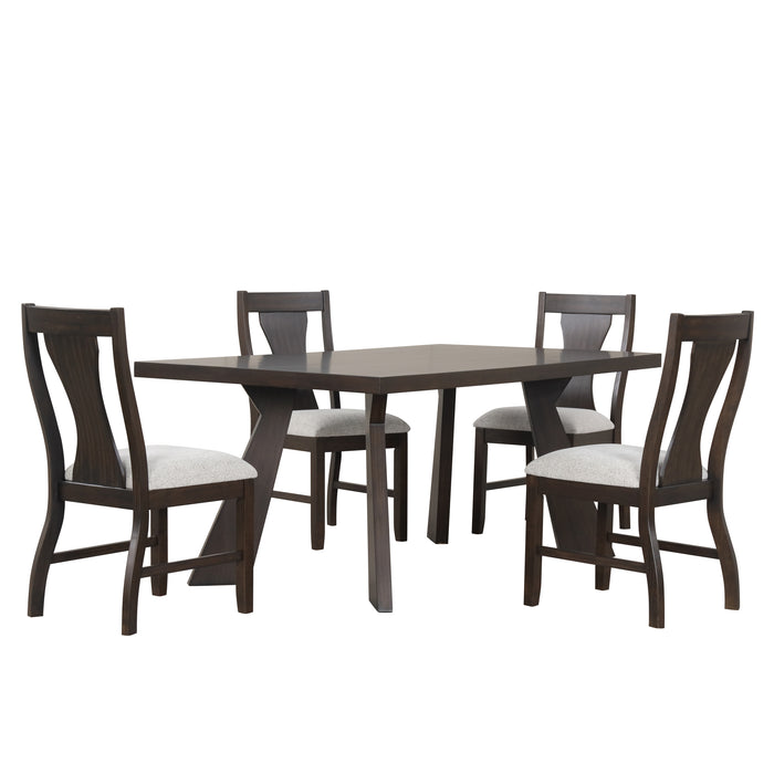 CHESTNUT RIDGE - 72" DINING TABLE + 4 CHAIRS