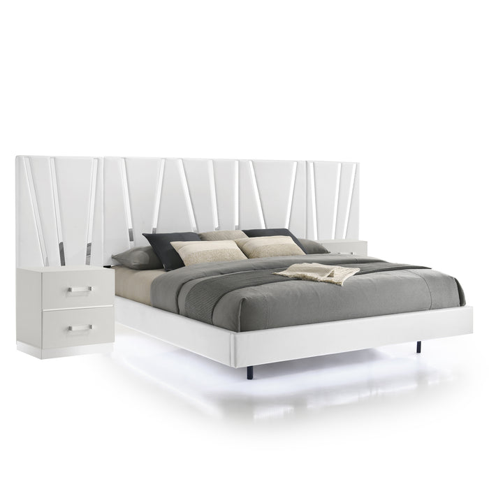 EUROPA - 6/6 EK BED WITH 2 NS & PANELS