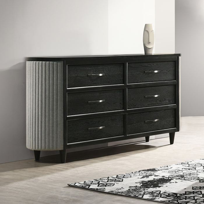 SKYLINE 6 DRAWER DRESSER-ONYX