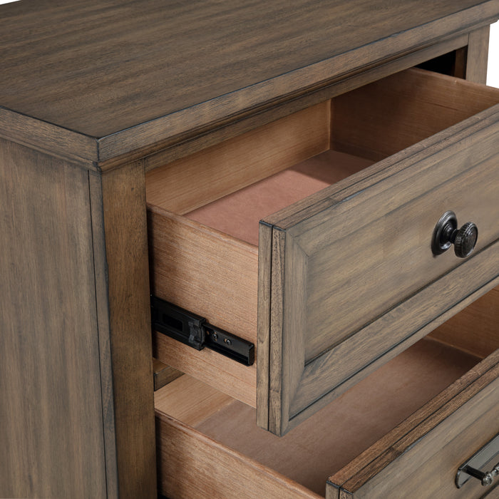 MARIANA NIGHTSTAND W/USB-VINTAGE MOCHA