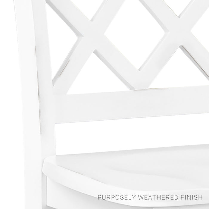 TRELLIS DINING CHAIR (2 PER CARTON)-WHITE