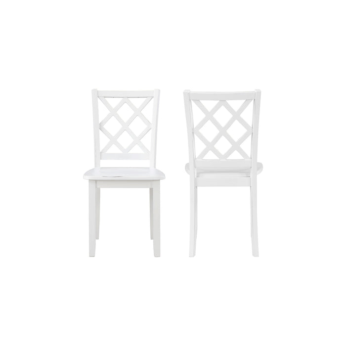 TRELLIS DINING CHAIR (2 PER CARTON)-WHITE