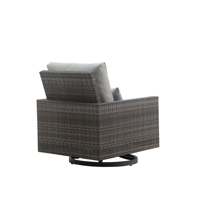 BUNGALOW PATIO SWIVEL CLUB CHAIR W/ACCENT PILLOW (2 PER CARTO