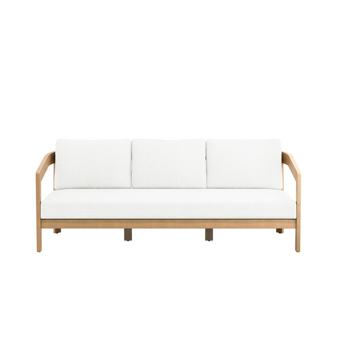 WESLEY PATIO SOFA, W/ WHITE CUSHIONS