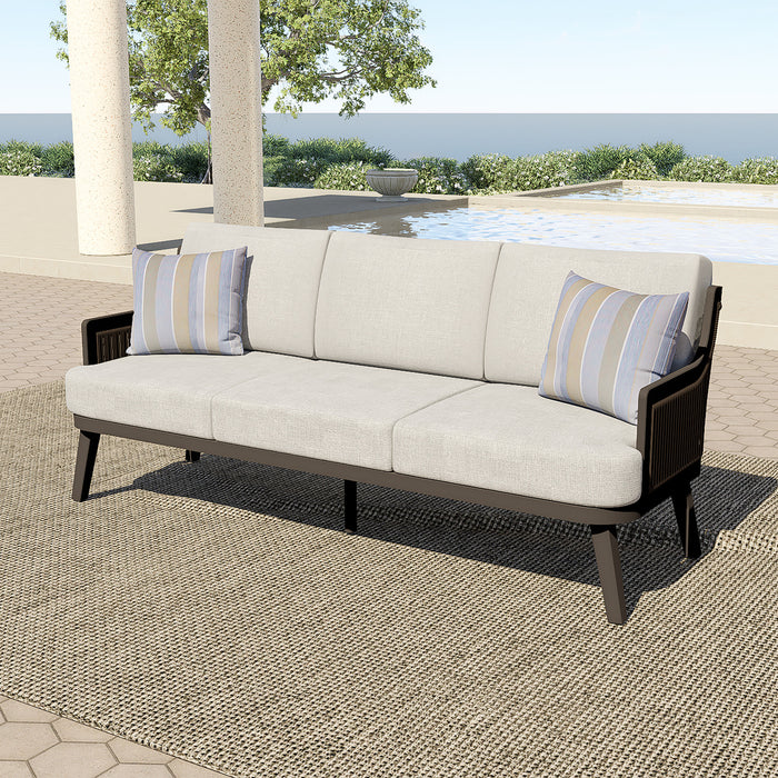 GENOVA PATIO SOFA W/TWO ACCENT PILLOWS