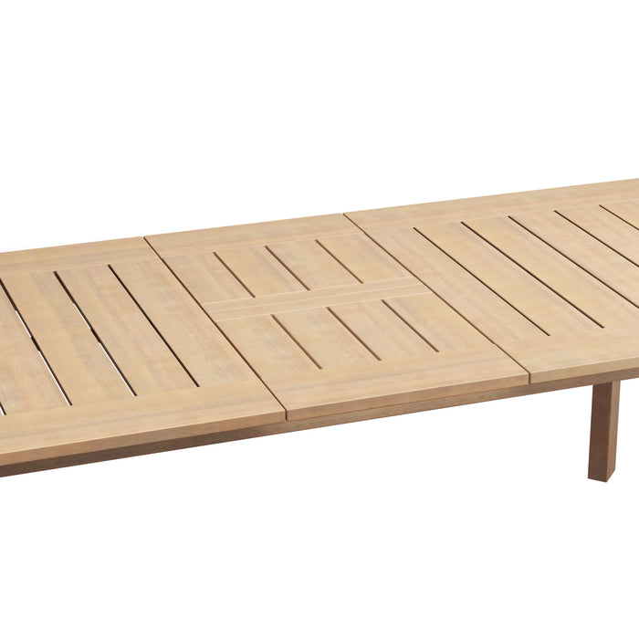 WESLEY PATIO DINING TABLE W/SELF STORING LEAF