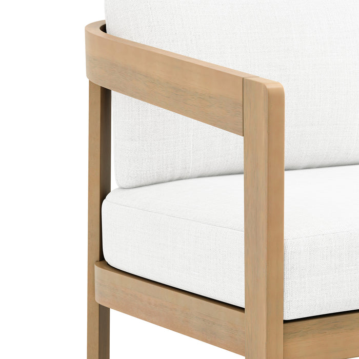WESLEY PATIO SOFA, W/ WHITE CUSHIONS