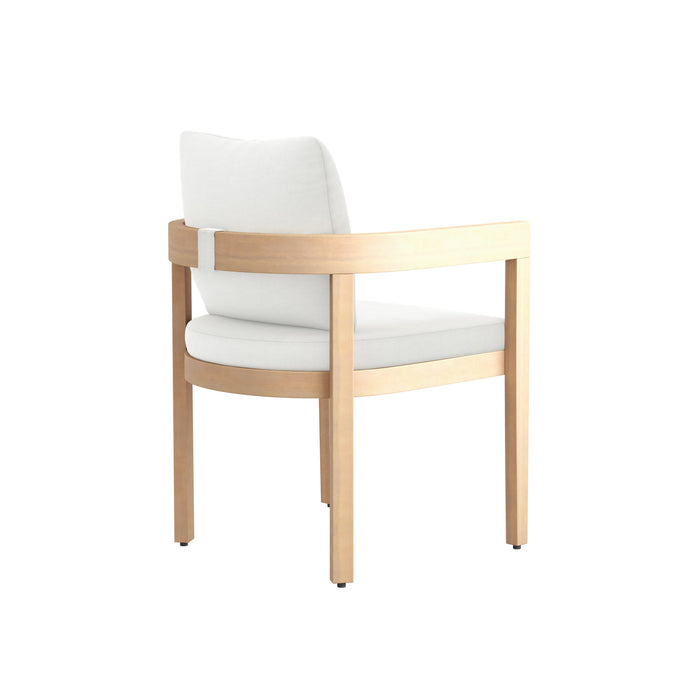 WESLEY PATIO SIDE CHAIR, WHITE CUSHION (1 PER CARTON)