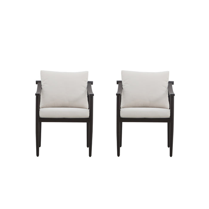 MOANA PATIO SIDE CHAIR, IVORY CUSHIONS (2 PER CARTON)