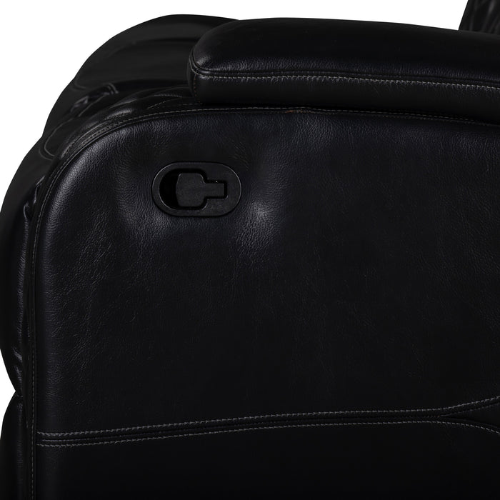 ORION II RAF CONSOLE LOVESEAT W/1 RECLINER-BLACK