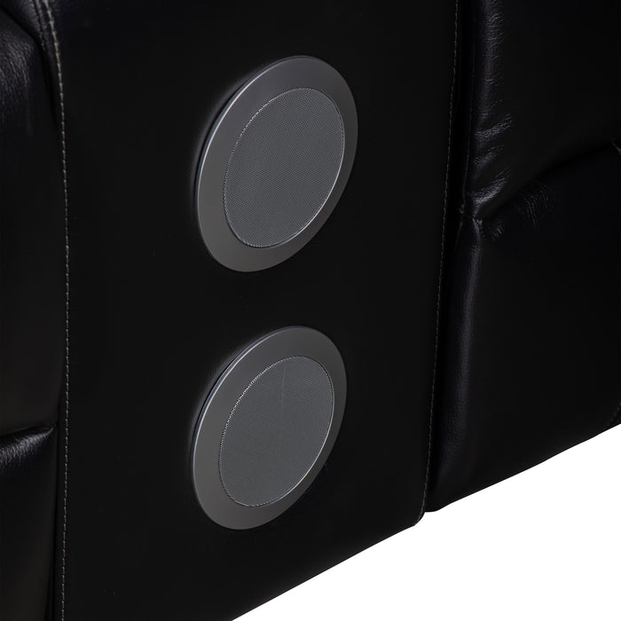 ORION II RAF CONSOLE LOVESEAT W/1 RECLINER-BLACK