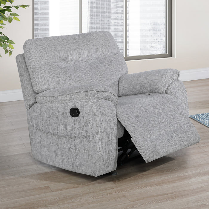 CHABLIS GLIDER RECLINER W/HEAT & MASSAGE-MIST GRAY