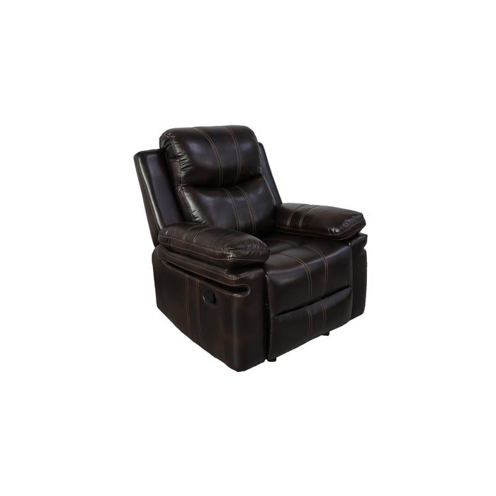 KELLEN GLIDER RECLINER-BROWN