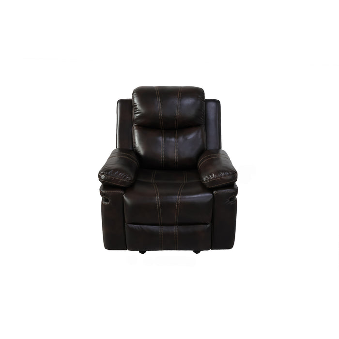 KELLEN GLIDER RECLINER-BROWN