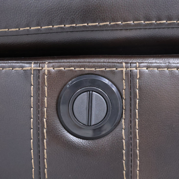 KELLEN CONSOLE LOVESEAT W/ PWR FR-BROWN