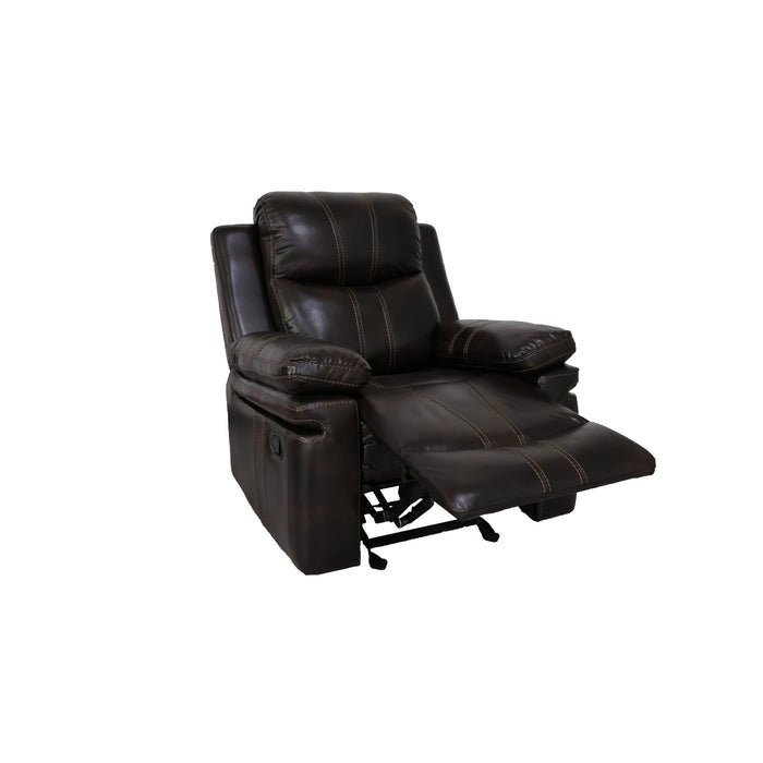 KELLEN GLIDER RECLINER-BROWN