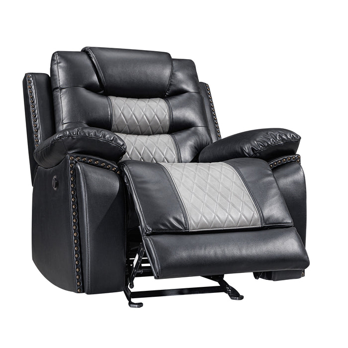 NIKKO GLIDER RECLINER W/PWR FR-BLACK/GRAY