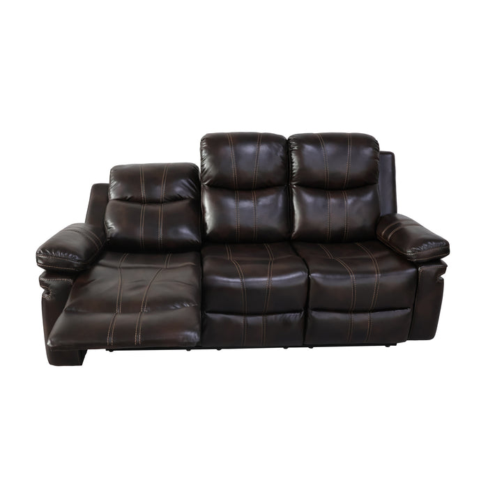 KELLEN  SOFA W/ DROP DOWN TRAY & PWR FR-BROWN