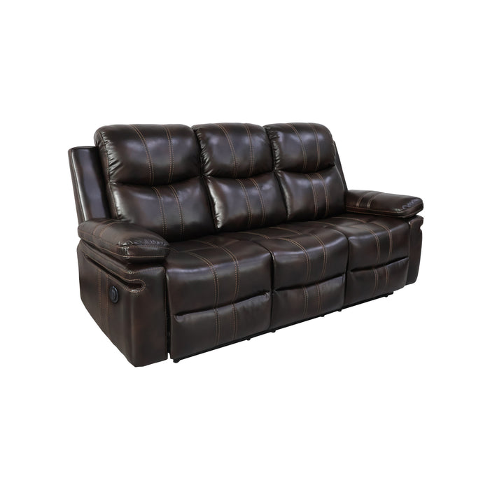 KELLEN  SOFA W/ DROP DOWN TRAY & PWR FR-BROWN