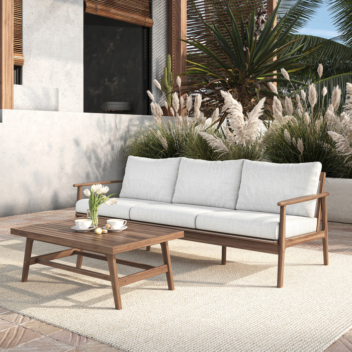 ASHTON OUTDOOR - 2PCS SET (SOFA,COFFEE TABLE) - NATURAL