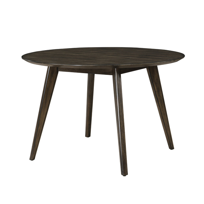 REX - 48" ROUND DINING TABLE + 4 OPEN BACK CHAIRS