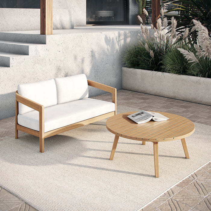 WESLEY OUTDOOR - 2 PCS (LOVE,COFFEE TABLE)  - WHITE