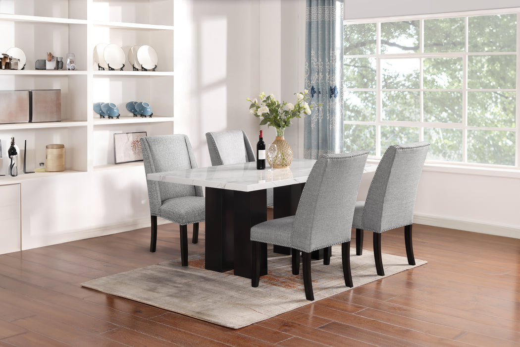 FAUST ADJUSTABLE TABLE W / 4 DINING CHAIR
