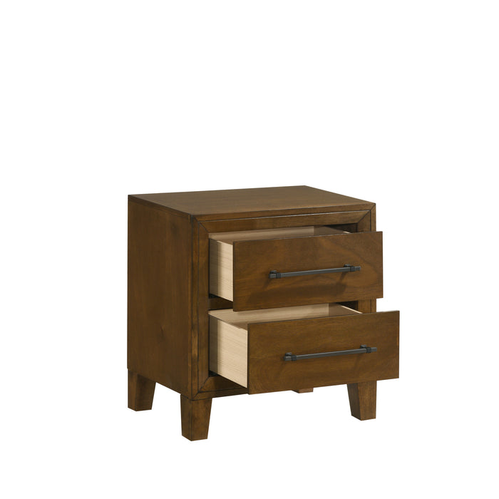 BALLARD 2 DRAWER NIGHTSTAND-WALNUT