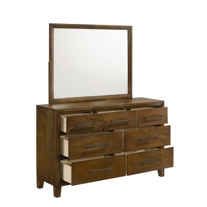 BALLARD MIRROR-WALNUT