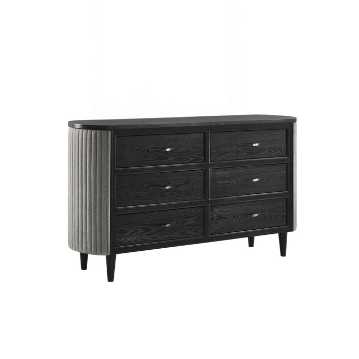 SKYLINE 6 DRAWER DRESSER-ONYX