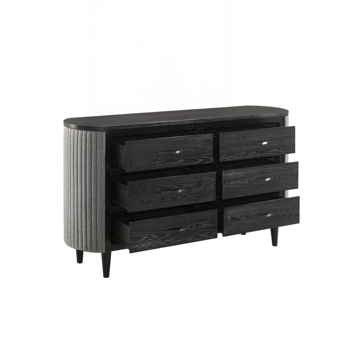 SKYLINE 6 DRAWER DRESSER-ONYX