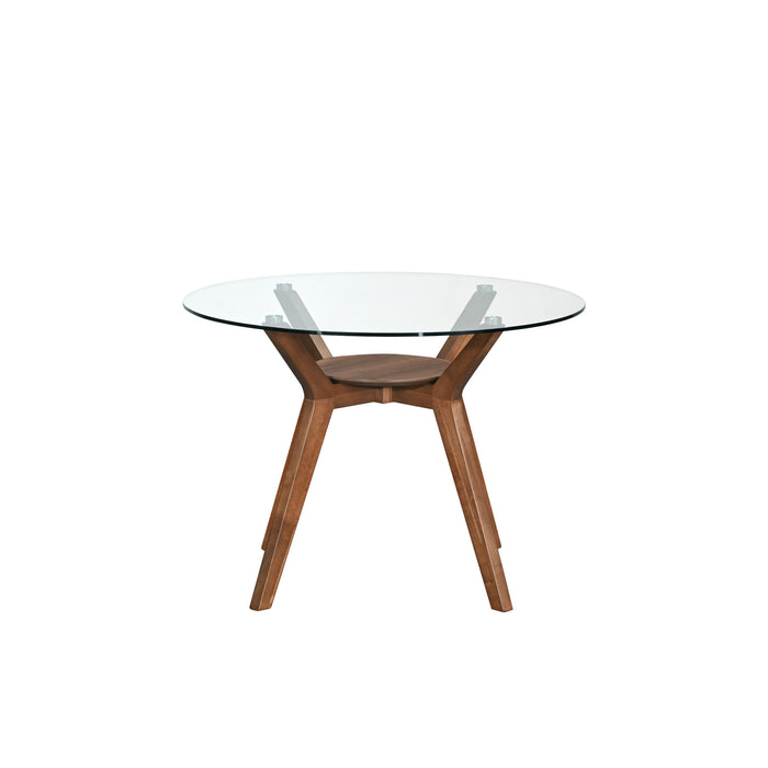 OSCAR DINING TABLE BASE FOR GLASS TOP TABLE-WALNUT