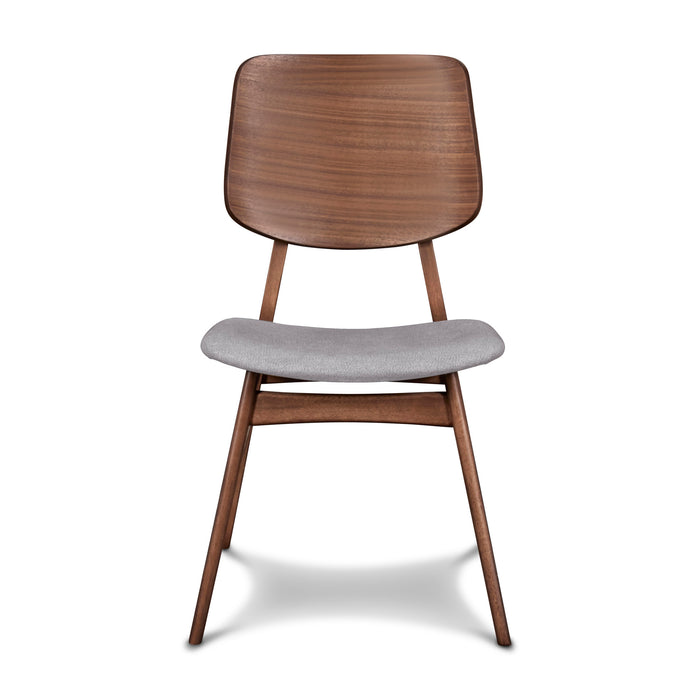 OSCAR CHAIR WITH DK GRAY CUSHION-WALNUT