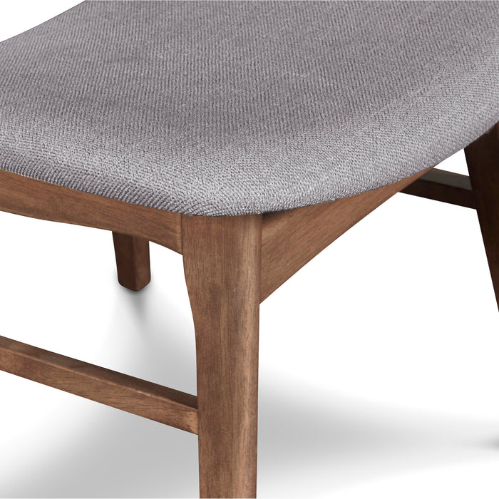 OSCAR CHAIR WITH DK GRAY CUSHION-WALNUT