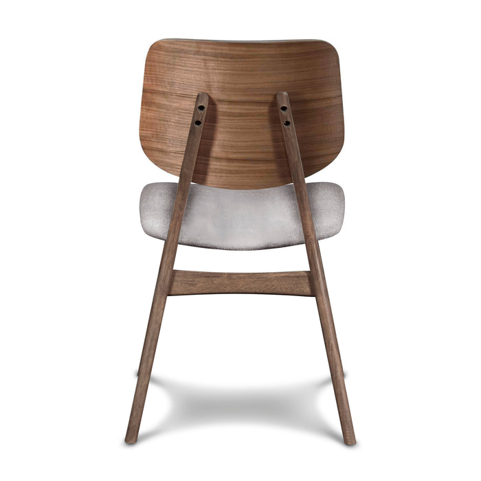 OSCAR CHAIR WITH DK GRAY CUSHION-WALNUT