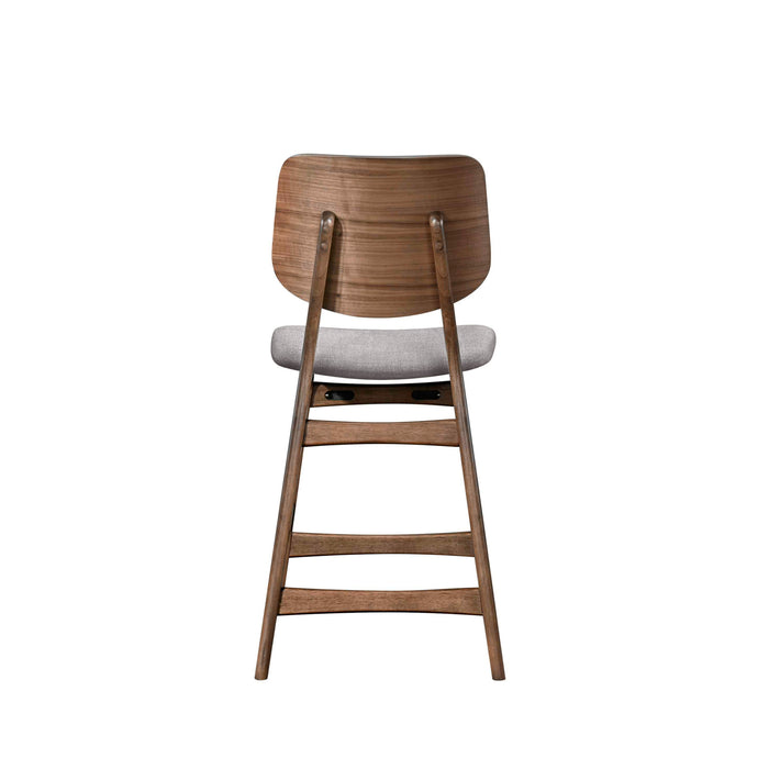 OSCAR COUNTER CHAIR WITH DK GRAY CUSHION-WALNUT