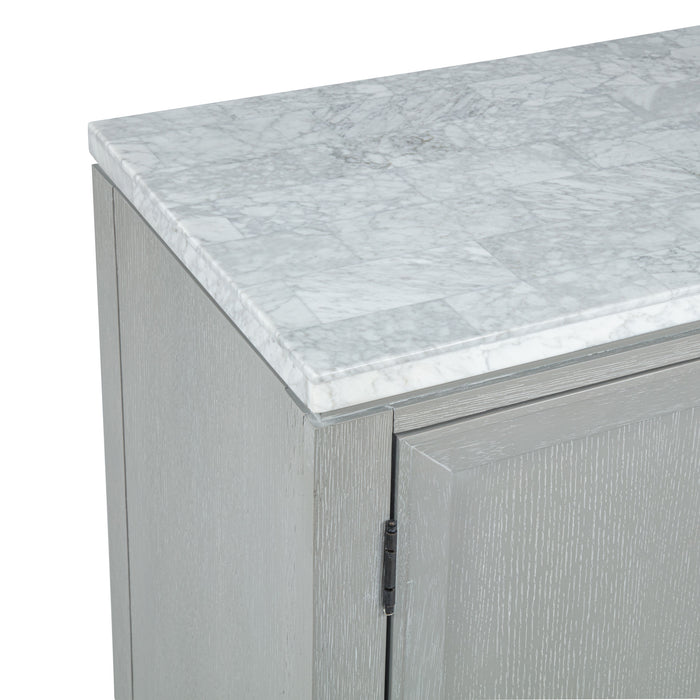 FIONA MARBLE TOP DINING BUFFET/SERVER-MIST GRAY