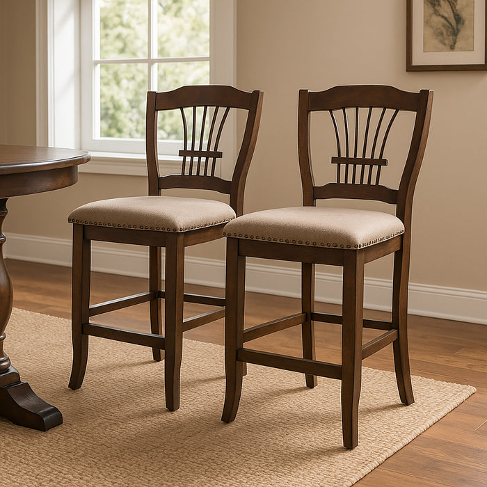 BIXBY  COUNTER  CHAIR (2 PER CARTON)-ESPRESSO