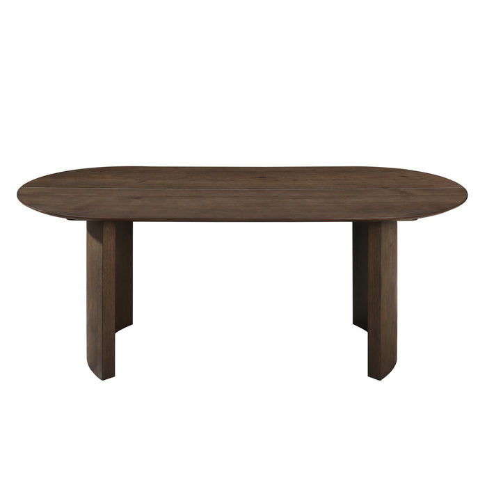 KODY OVAL DINING TABLE BASE-DK WALNUT